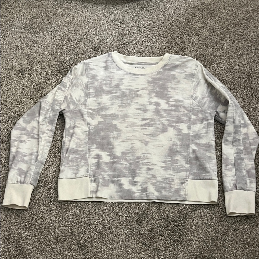 Athleta Gray and White Sweatshirt